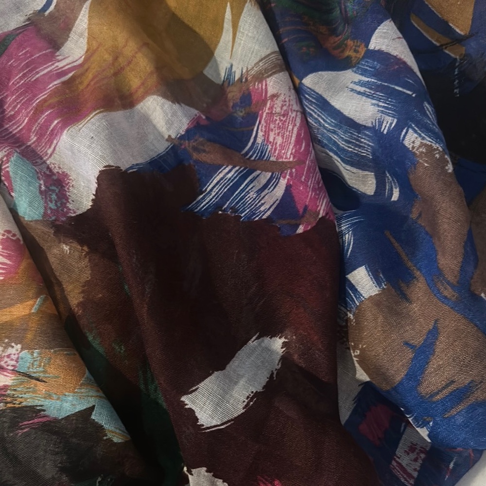 Colorful Abstract Print Scarf/Wrap - Picture 10 of 10